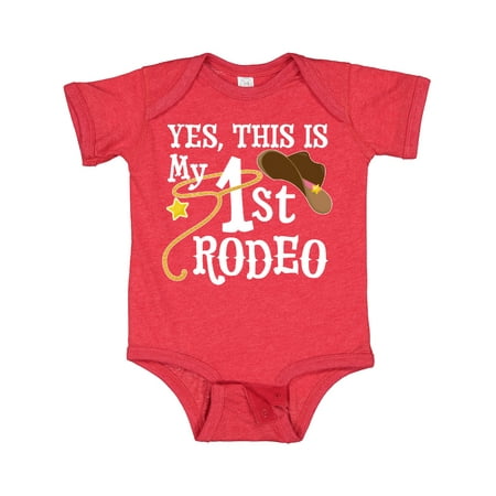 

Inktastic Yes This is My 1st Rodeo- Cowboy Hat and Lasso Gift Baby Boy or Baby Girl Bodysuit
