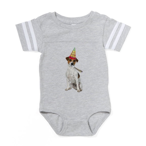 CafePress - Jack Russell Terrier Birthday Baby Football Bodysu - Cute Infant Baby Football Bodysuit