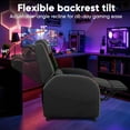 thumbnail image 4 of Homall RGB LED Lights Gaming Massage Recliner Chair Racing Style Single Living Room Sofa Ergonomic Home Theater Seating with Massage Lumbar Support, Gray, 4 of 8