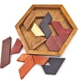 thumbnail image 2 of Rompecabezas de madera con forma de anomalía, rompecabezas de madera, tablero de rompecabezas geométrico Tangram, rompecabezas para niños, juguetes educativos, 2 of 8