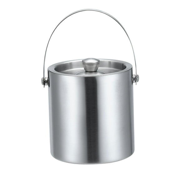 Cubo de portátil con tapa de bebidas con aislamiento de doble pared Sunnimix Cubeta de hielo 2L