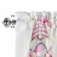 thumbnail image 2 of Valances for Windows Easter Farm Dwarf Striped Egg Rod Pocket Short Curtain for Bathroom Living Room Bedroom Pastoral Watercolor Gnome 1 Panel 42x12in, 2 of 9
