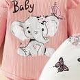 thumbnail image 4 of HCNTES Toddler Baby Girl Clothes Infant Girl Outfits Set Fall Ruffle T-Shirt Top Pants Bow Headband Set Winter Clothes For kid 6 9 12 18 Months 3PCS Outfits(Z10-Pink,3-6 Months), 4 of 6