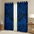 thumbnail image 2 of Castle Fairy Gothic Skull Moth Curtains Pack of 2 (42x84 Each) for Boys Girls,Bohemian Hippie Damask Curtains Blackout,Exotic Style Bedroom Curtains,Super Cozy Room Decor, 2 of 6