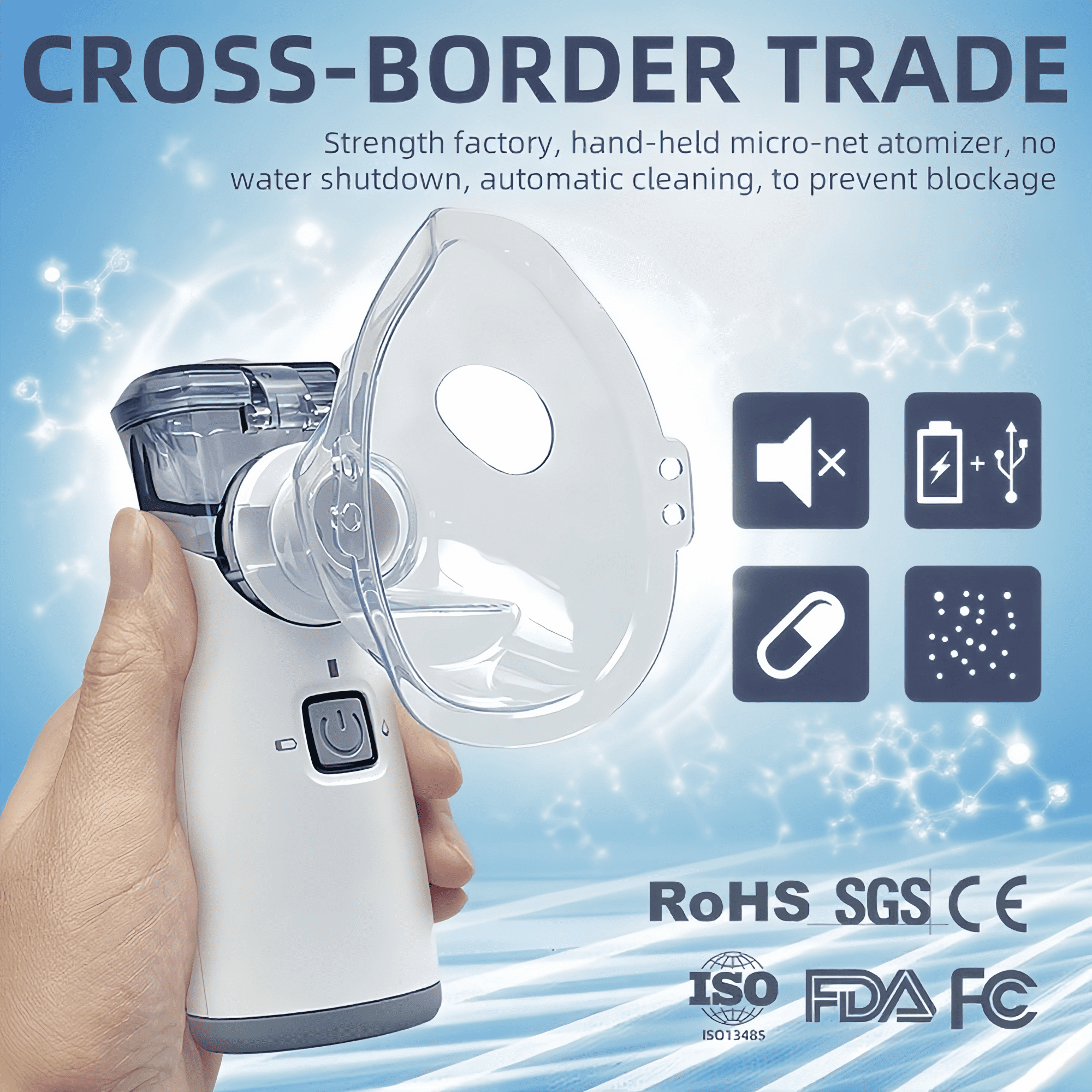 Ziqing Portable Handheld Personal Respiratory Humidifier Spray Device