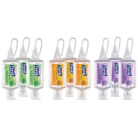 (Pack of 9) PURELL Advanced Hand Sanitizer Gel with Essential Oils, 1 Oz Portable Jelly