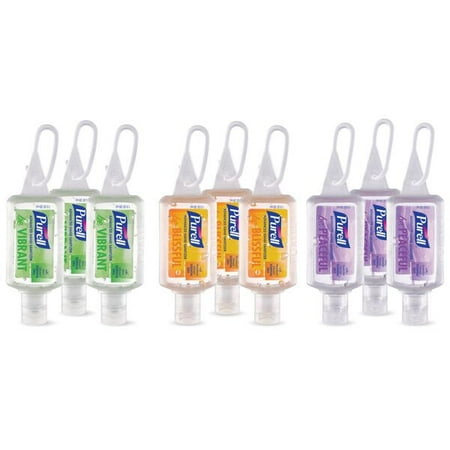 (Pack of 9) PURELL Advanced Hand Sanitizer Gel with Essential Oils, 1 Oz Portable Jelly Wrap