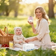 MomMed S33 Hands-Free Wearable Breat Pump with Night Light,Electric Breast Pump with Case, Ultra-Quiet in-Bra Pump,One-Tap Pause, Night Light