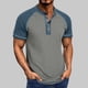 thumbnail image 1 of pstuiky camisetas de hombre, Blusa informal de manga corta con cuello vuelto y media cremallera para hombre camisas casuales para hombre l, 1 of 7