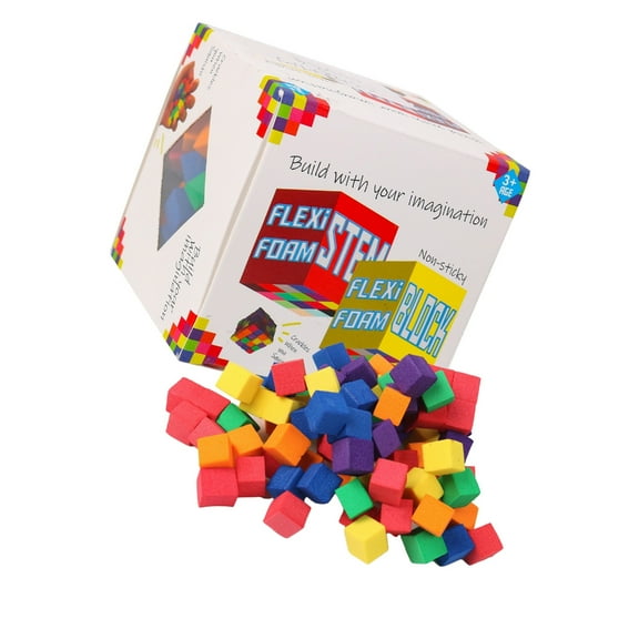 Colorful 0.4 Inch Foam Cubes STEM Learning Construction Blocks
