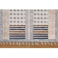 thumbnail image 4 of Casavani Hand Block Printed Cotton Brown Area Rugs 5'x5' Square Area Rugs for Living Room & Dining Room, 4 of 5