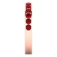 thumbnail image 4 of 0.39 ctw Wedding Band for Women - 14K Rose Gold Simulated Ruby Stackable Eternity Ring, 4 of 6