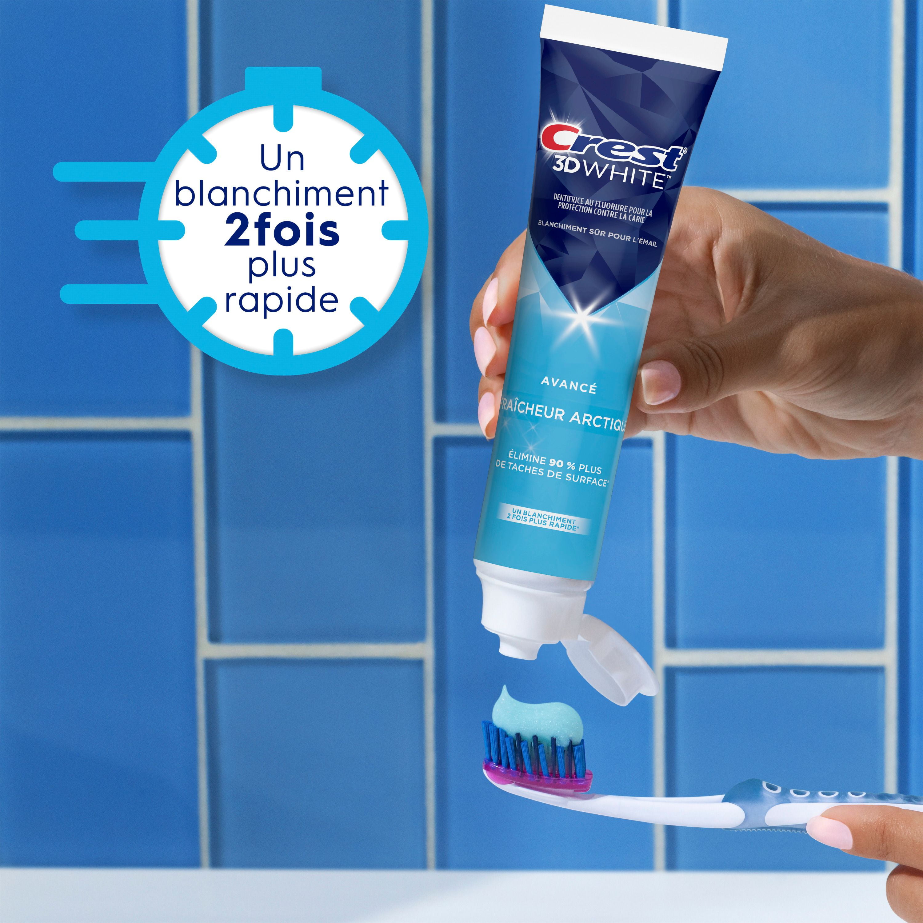 Dentifrice blanchissant Crest 3D White Avancé, Fraîcheur arctique, 70 mL 70 ml