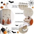 thumbnail image 6 of Shower Curtains for Bathroom-48"x72",Pumpkin Ghost Halloween Waterproof Bath Curtain Grommet Shower Curtain Set with Hooks, 6 of 9