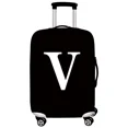 thumbnail image 1 of Housse de Valise Housse de Bagage Housse de Protection Valise Anti-Poussière Résistante à l'Usure Série Lettres Blanches Étui de Protection Accessoires de Voyage 8White V TG, 1 of 6
