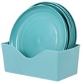thumbnail image 1 of IDEANATEGRATE 8Ud Platos Poco Profundos Para Comida De Y Perro Con Ergonómico En Color Azul, 1 of 8