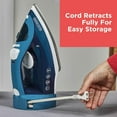 thumbnail image 3 of BLACK+DECKER Steam Iron for Clothes, Automatic Cord Reel, Vertical Steaming, 250ml Easy Fill Water Tank, Spray Mist, Anti-Drip, Auto Clean System, 1200W, 3 of 7