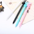 thumbnail image 2 of nipocaio Writting Pen, 12 Pcs 0.5 mm Black Ink Rabbit Ear Shape Rolling Ball Cute Gel Ink Pen for Student and School Office Supplies (Rabbit Ear), 2 of 5