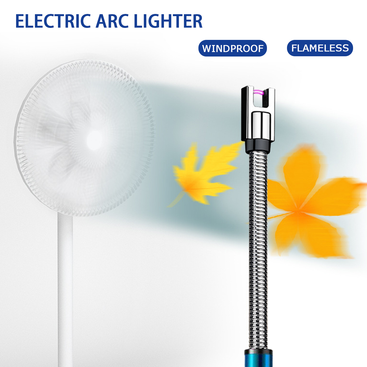 Electric Candle Lighter - Easy & Safe Long Lighter for Candles - 360 Electric Arc Lighter - USB Lighters Rechargeable Electric Lighter - Flameless Lighters Rechargeable - Stove & Candle Lighters