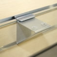 thumbnail image 2 of Slatwall Glass Shelf Bracket, Low Profile Support for Glass Shelving up to 12" D, Silver, 10 Pack, 2 of 9