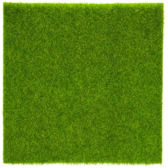 HUGFEGWE 2 Sizes Synthetic Artificial Grass Mat Green Non-Qoven Fabric Fake Faux Grass Turf Rug Lawn Garden Micro Landscape Ornament Home Decor Carpet for Pets(15 * 15cm) CA919-81213