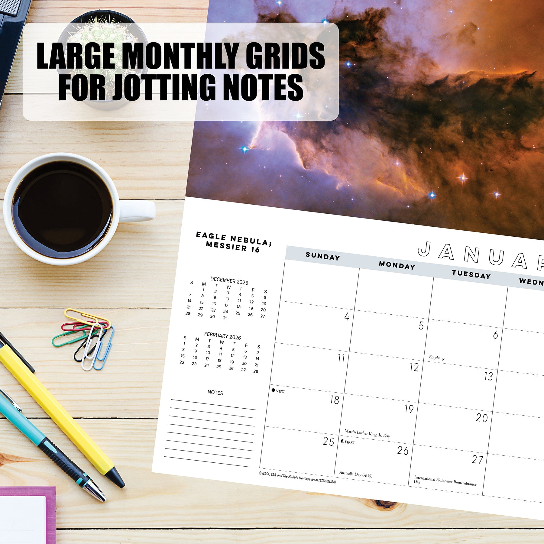 Astronomy 2026 Panoramic Wall Calendar