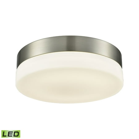 

Holmby 1-Light Round Flush Mount in Satin Nickel with Opal Glass Diffuser - Integrated LED - Medium