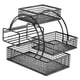 thumbnail image 3 of Cesta de fruta de metal de 3 niveles con organizador para bocadillos, pañuelos y accesorios. Negro, 3 of 9