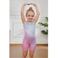 thumbnail image 4 of 2-8 Years Gymnastics Leotards for Girls Sparkly GradientBiketards Unitards Athletic Tumbling Outfit, 4 of 6