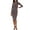 Brown, variant on BETSY & ADAM Womens Brown Textured Shimmering Long Sleeve Jewel Neck Above The Knee Cocktail Body Con Dress 14