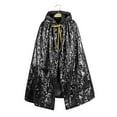 thumbnail image 2 of EnJoCho Girls Princess Cape Cloak Sequins Sparkly Kids Hooded Cape Halloween Christmas Party Dress Up Costum𝖾 Outerwear Robe, 2 of 3