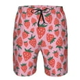 thumbnail image 4 of Kdxio Cartoon Strawberry Pattern Mens Casual Shorts - Drawstring Summer Beach Sports Shorts for Men, 4 of 9