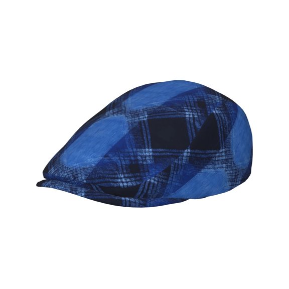 Men'S And Women'S Forward Hats Fit To The Head With An Adjustable Curved Brim Design With A Sweat-Absorbing Band Around The Inside Argyle Plaid Blue_4