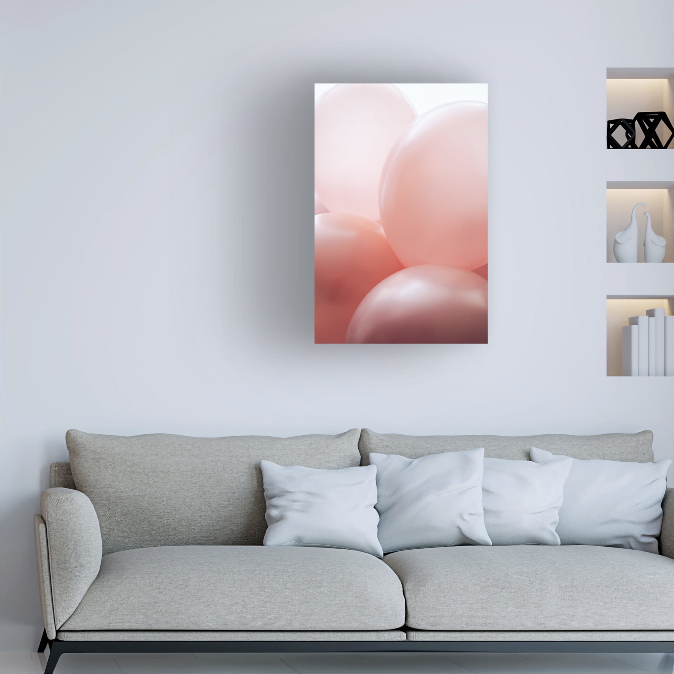 Trademark Fine Art uplusmestudio Rosy Balloons Canvas Wall Art