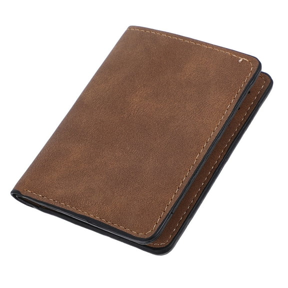 ELAYARD Compact Brown PU Men Wallet with Multi Card Slots for Home Use