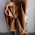 thumbnail image 2 of UJNDER Womens Open Front Cardigan Coat Oversized Bat Sleeve Overcoat Warm Blanket Shawl Wrap for Fall Winter Brown, 2 of 5