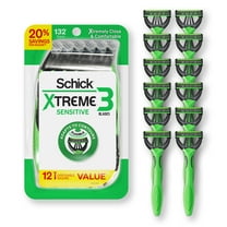 Schick Xtreme 3 Blade Disposable Razors for Men, 12 Ct, Men's Sensitive Skin Manual Razors