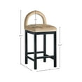 thumbnail image 4 of Meridian Furniture Conrad Beige Velvet Counter Stool, 4 of 9