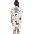 thumbnail image 2 of Beach Vacation Clothes Kimono Cardigan Loose Swimsuit Cover Up for Women Dinosaurs and Character L, 2 of 6