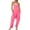 Pink, variant on BKQCNKM Overalls for Women Womens Overalls Womens Loose Casual Sleeveless Spaghetti Strap Jumpsuits Stretchy Wide Leg Rompers with Two Pockets Jumpsuits for Women, Black L