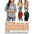 thumbnail image 2 of Avamo Women’s Check Plaid Shirts Sleeve Button Down Classic College Style Long Sleeve Collar Shirt Blouse Tops, 2 of 4