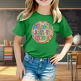 thumbnail image 2 of WEAIXIMIUNG Vêtements pour Enfants 9-10 Filles Mignons Enfants Saison de Rentrée Imprimé Graphique Col Rond Manches Courtes T-Shirt Décontracté d'Été, 2 of 4
