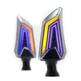 thumbnail image 1 of Direccionales Para Moto Rasen Led Secuencial Tipo Machete Universal  azul, 1 of 12