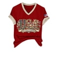 thumbnail image 6 of kaondbfi Summer Tops for Women Women's 250Th Anniversary Print V Neck T Shirt 250Th Anniversary Tshirt Patriotic Tee Womens Essentials Fashion Clothing, 6 of 7