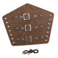 thumbnail image 3 of Guantes y muñequeras de cuero sintético para caballero, estilo steampunk, medievales Cuerda Marrón, 3 of 9