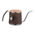 thumbnail image 4 of Tongina Pour over Coffee Kettle Drip Coffee Kettle PU Leather Wrap Fast Heating Teapots Coffee Tea Pot for Bar Outdoor Indoor Kitchen dark brown, 4 of 8