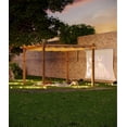 thumbnail image 4 of Garvee 10x13 Ft Outdoor Pergola with Retractable Canopy – Upgraded Aluminum Faux Wood Grain Metal Patio Pergola for Modern Backyard Deck, Porch, Grape Trellis In Khaki, 4 of 26