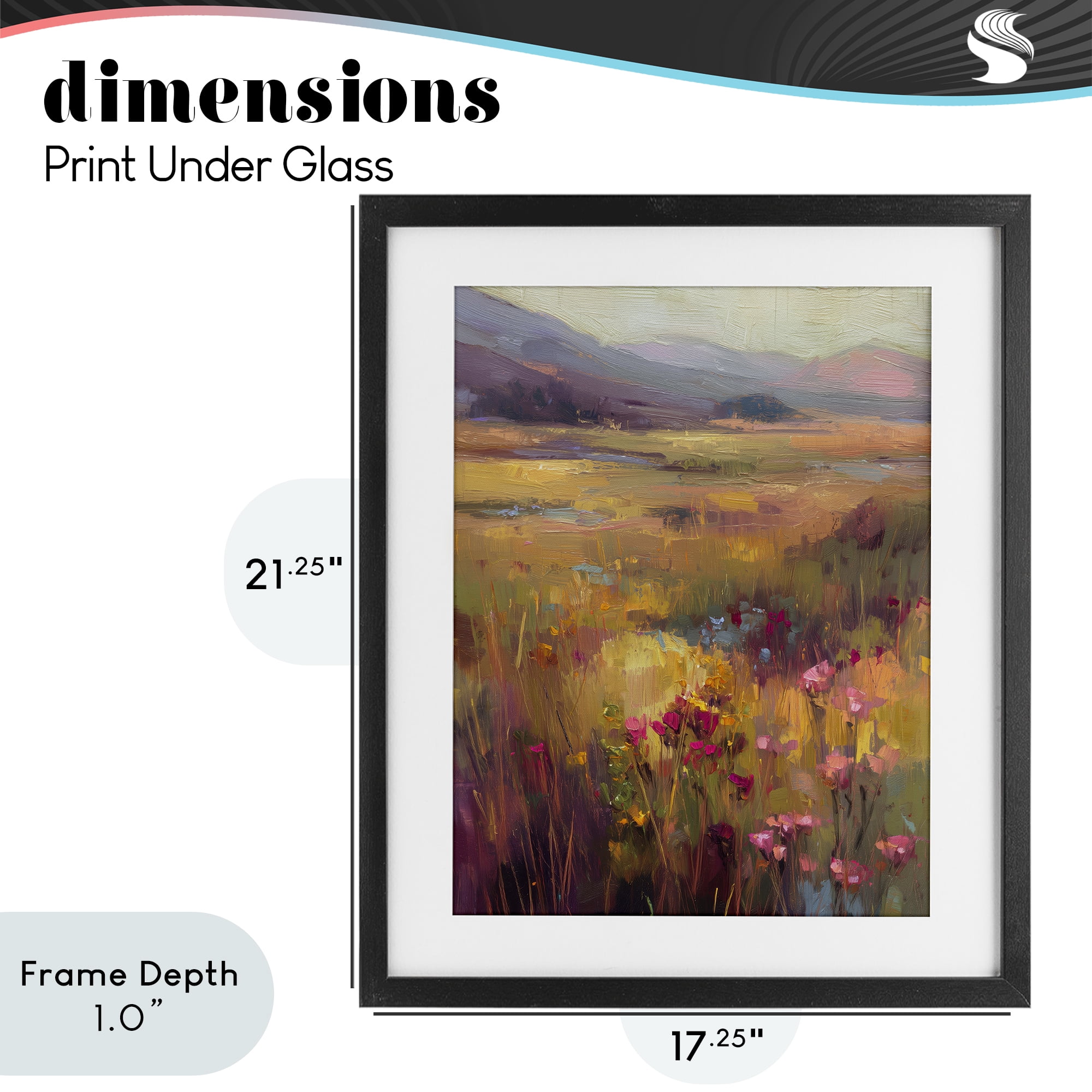Stupell Industries Golden Waves Of Grass Black Framed Print Under Glass, design by Svetlana Aleynikova
