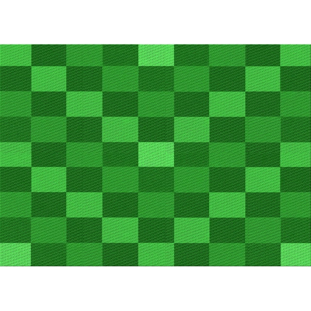 Ahgly Company Tapis Rectangulaire Lavable en Machine Intérieur Vert Transitionnel, 5 Pieds x 7 Pieds