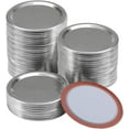 thumbnail image 1 of Wide Mouth Canning Lids,Mason Jar Canning Lids, Reusable Leak Proof Split-Type Lids with Silicone Seals Rings, 1 of 7